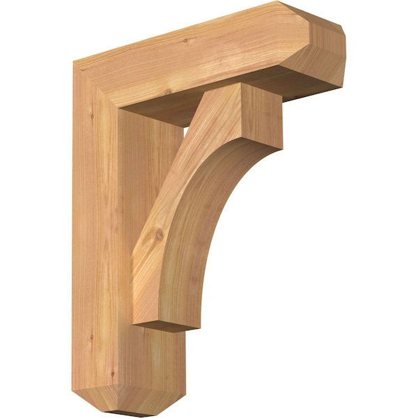 Ekena Millwork Westlake Craftsman Smooth Bracket w/ Offset Brace, Western Red Cedar, 5 1/2"W x 16"D x 20"H BKT0604X16X20WTL04SWR - main